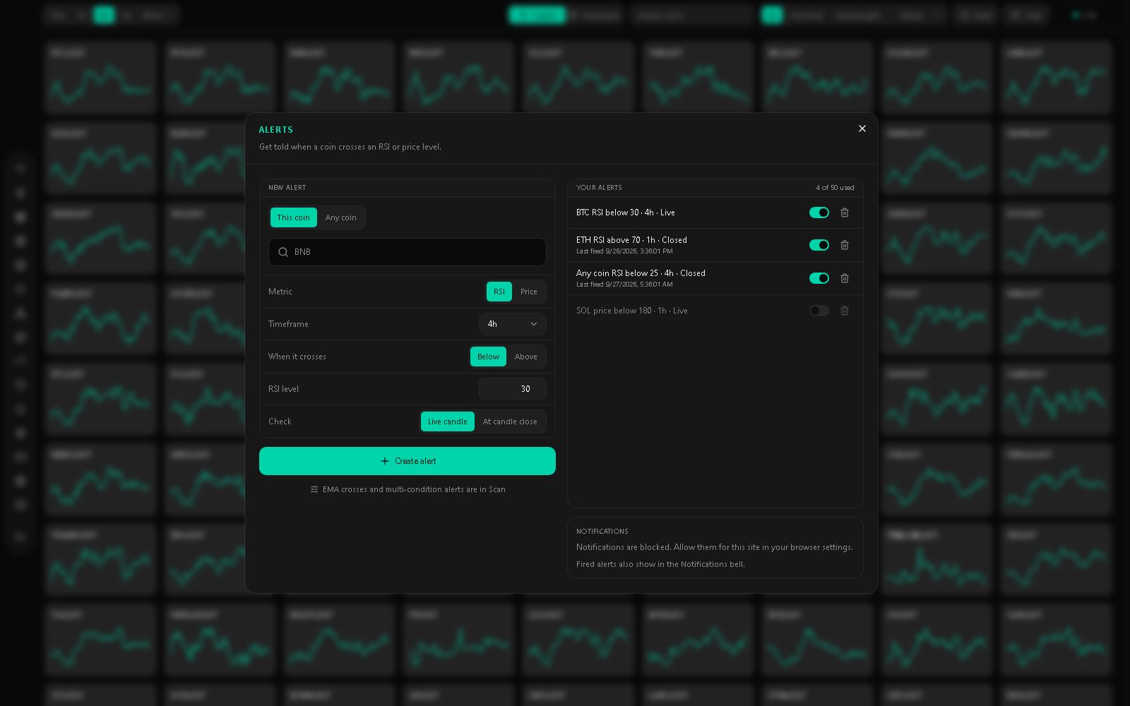 Alerts screenshot